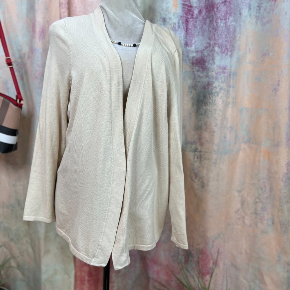📌August Max Timeless Open Front Rayon Blend Cardigan